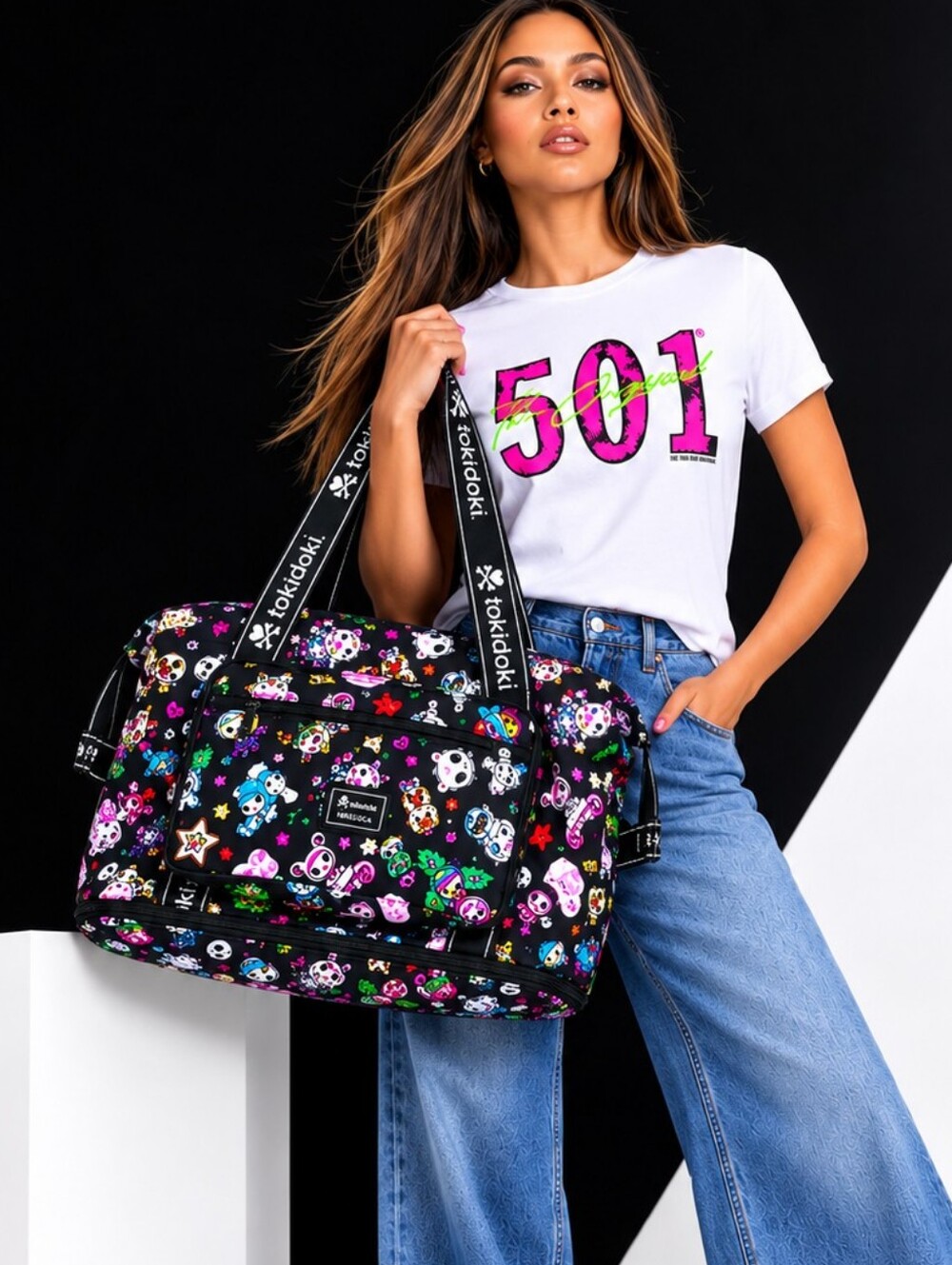 Tokidoki Unicorno Expandable Duffle Bag Weekender Carry On Luggage